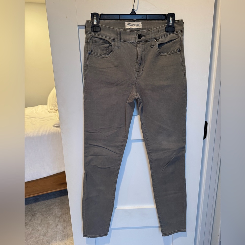 Madewell, gray skinny jeans